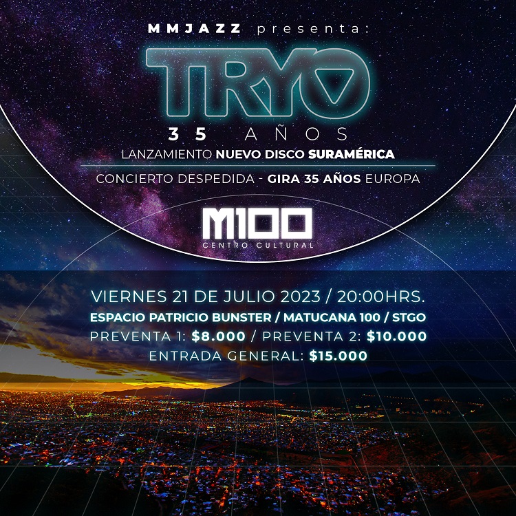 Viernes 21 de julio en Matucana 100: Tryo lanza su nuevo disco 